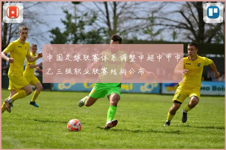 中国足球联赛体系调整中超中甲中乙三级职业联赛结构公布
